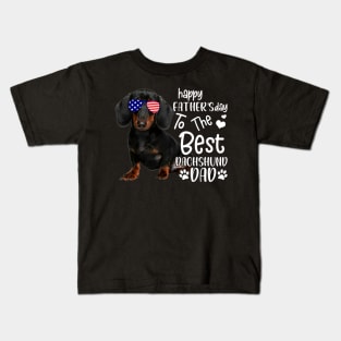 Happy Father's Day To The Best Dachshund Dad Kids T-Shirt